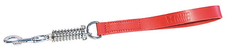 Martin Sellier - Laisse Amortisseur En Cuir Et Bord Arrondi Pour Chien - Rouge 3 Martin Sellier - Laisse Amortisseur En Cuir Et Bord Arrondi Pour Chien - Rouge
