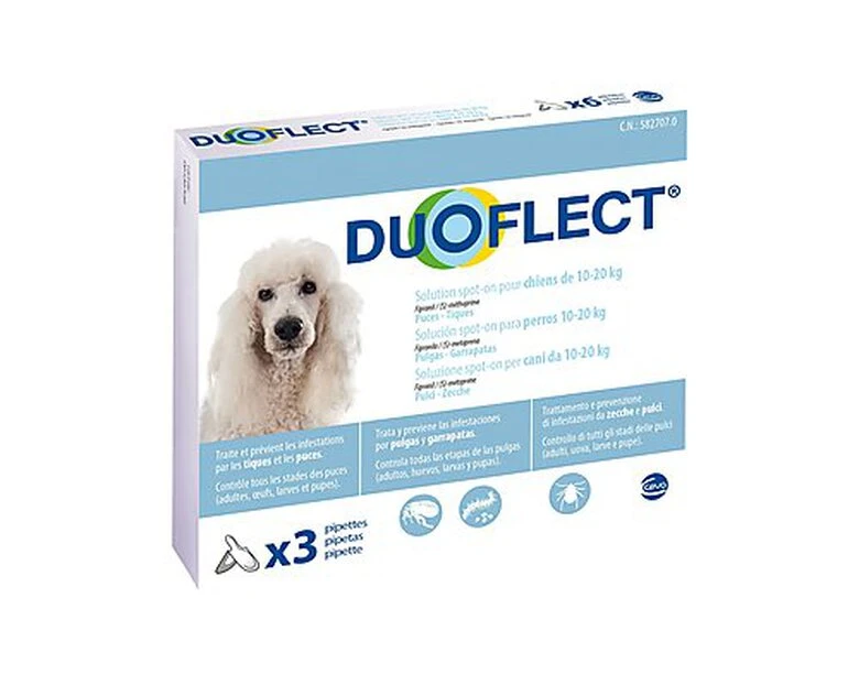 Duoflect - Pipettes Antiparasitaire De 10 à 20Kg Pour Chien - X3 3 Duoflect - Pipettes Antiparasitaire De 10 à 20Kg Pour Chien - X3