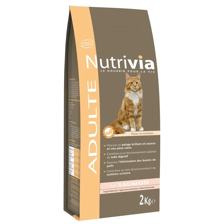 Nutrivia - Croquettes Au Saumon Pour Chat Adulte 4 Nutrivia - Croquettes Au Saumon Pour Chat Adulte – Image 2