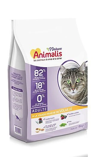 Animalis Nature - Croquettes à La Volaille Pour Chat - 4Kg 3 Animalis Nature - Croquettes à La Volaille Pour Chat - 4Kg