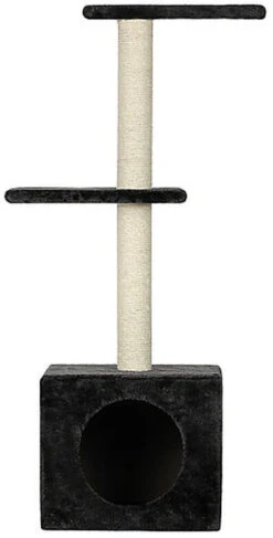 Animalis - Arbre à Chat Cube Avec 2 Plateaux - Noir