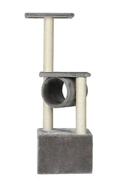 Animalis - Arbre à Chat Tube Avec 2 Plateaux - Gris