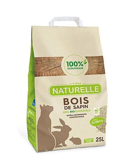 Perlinette - Litière Naturelle Bois De Sapin 100% Éco Pour Chat - 25L 3 Perlinette - Litière Naturelle Bois De Sapin 100% Éco Pour Chat - 25L