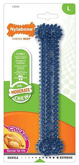 Nylabone - Jouet Os Dental Moderate Chew Pour Chien - L 3 Nylabone - Jouet Os Dental Moderate Chew Pour Chien - L