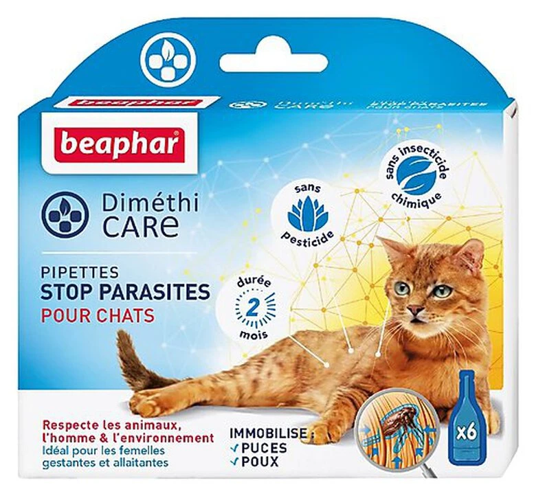 DiméthiCARE - Pipettes STOP Parasites Pour Chat - 6x1ml 3 DiméthiCARE - Pipettes STOP Parasites Pour Chat - 6x1ml