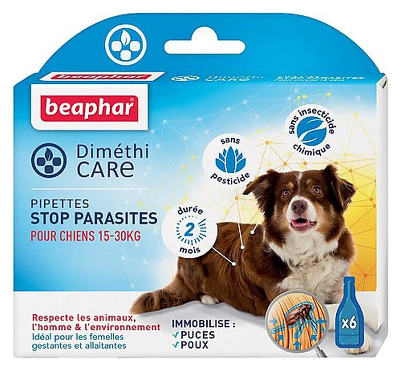 DiméthiCARE - Pipettes STOP M Parasites Pour Moyen Chien - 6x3ml 3 DiméthiCARE - Pipettes STOP M Parasites Pour Moyen Chien - 6x3ml