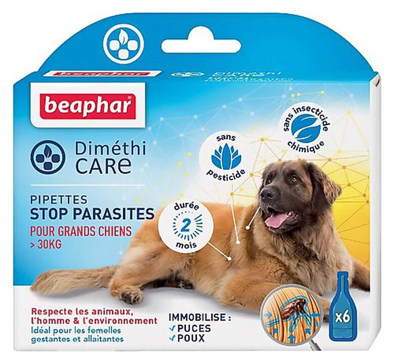 DiméthiCARE - Pipettes STOP L Parasites Pour Grand Chien - 6x4ml 3 DiméthiCARE - Pipettes STOP L Parasites Pour Grand Chien - 6x4ml