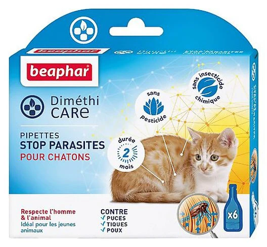 DiméthiCARE - Pipettes STOP Parasites Pour Chaton - 6x0,75ml 3 DiméthiCARE - Pipettes STOP Parasites Pour Chaton - 6x0,75ml