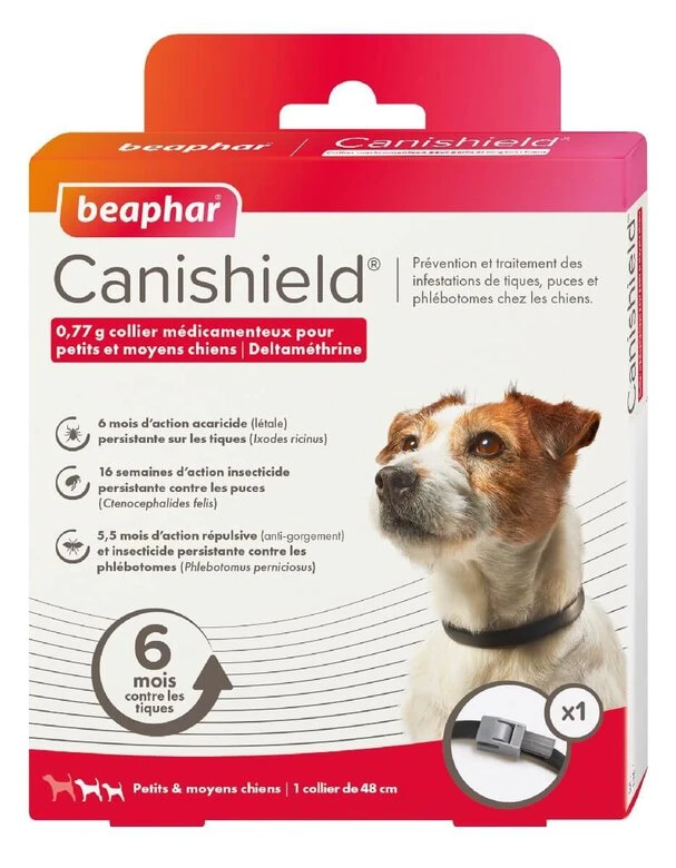 Canishield - Collier Anti-puces Tiques Pour Petit Et Moyen Chien - X1 3 Canishield - Collier Anti-puces Tiques Pour Petit Et Moyen Chien - X1