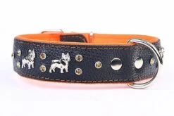 Yogipet - Collier Cuir French Bulldog Pour Chien - Orange