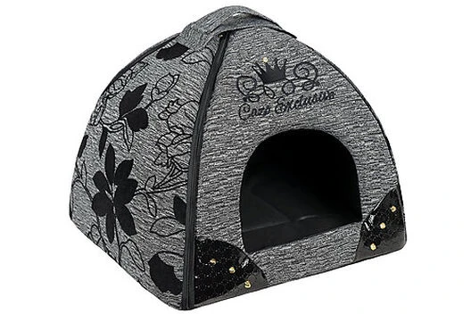 Cazo - Abri Noir Pour Chien Et Chat - 47x46x40 3 Cazo - Abri Noir Pour Chien Et Chat - 47x46x40