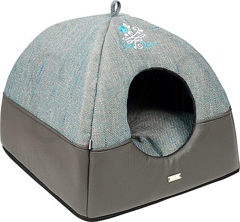 Cazo - Abri Blue Rose Pour Chien Et Chat - 40x42x42 3 Cazo - Abri Blue Rose Pour Chien Et Chat - 40x42x42