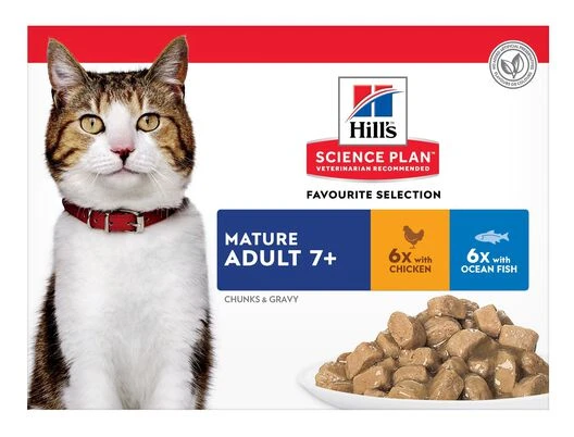 Hill's Science Plan - Sachets Multipack Pour Chat Sénior - 12x85g 3 Hill's Science Plan - Sachets Multipack Pour Chat Sénior - 12x85g