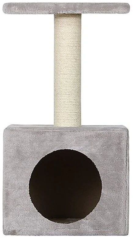 Animalis - Arbre A Chat Niche+Plateau 30x30x56.5cm - Gris 3 Animalis - Arbre A Chat Niche+Plateau 30x30x56.5cm - Gris