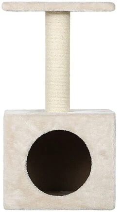 Animalis - Arbre A Chat Niche+Plateau 30x30x56.5cm - Ecru