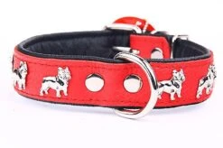 Yogipet - Collier Super Bouledogue Français Cuir Pour Chien - Rouge -Chats Chiens Articles Magasin 41872