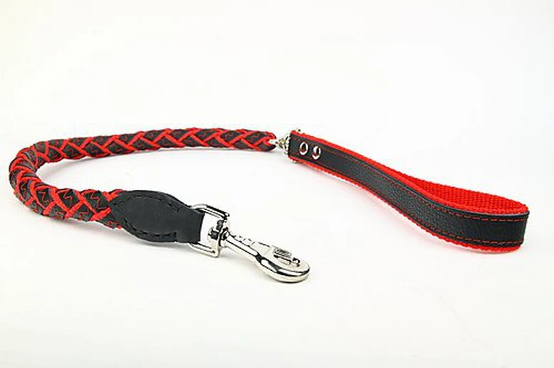 Yogipet - Laisse En Cuir Tressé 120cm Pour Chien - Rouge 4 Yogipet - Laisse En Cuir Tressé 120cm Pour Chien - Rouge – Image 2