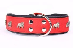 Yogipet - Collier Super Bulldog Cuir Pour Chien - Rouge