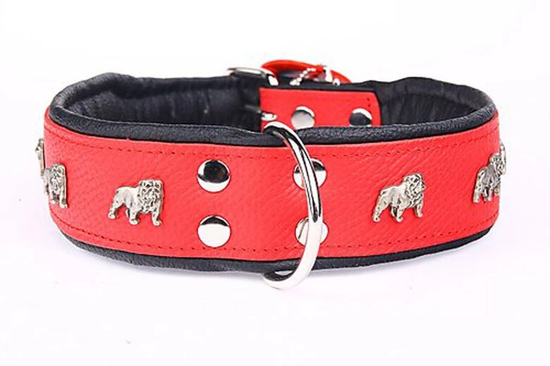Yogipet - Collier Super Bulldog Cuir Pour Chien - Rouge 5 Yogipet - Collier Super Bulldog Cuir Pour Chien - Rouge – Image 3