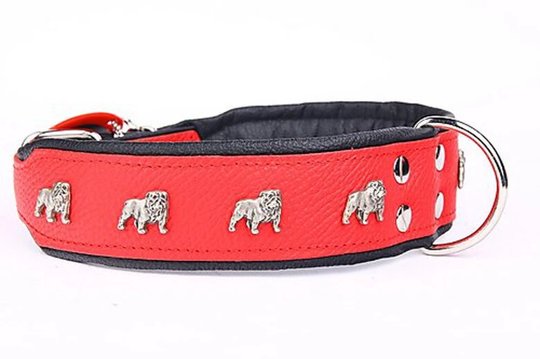 Yogipet - Collier Super Bulldog Cuir Pour Chien - Rouge 4 Yogipet - Collier Super Bulldog Cuir Pour Chien - Rouge – Image 2