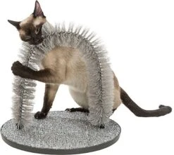Trixie - Arc De Massage Et De Soins Du Pelage Gris Pour Chat - 36×33cm -Chats Chiens Articles Magasin 43574