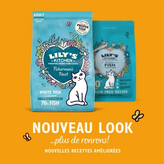 Lily's Kitchen - Croquettes Délice Pêcheur Au Poisson Blanc Et Saumon Pour Chat - 800g 4 Lily's Kitchen - Croquettes Délice Pêcheur Au Poisson Blanc Et Saumon Pour Chat - 800g – Image 2