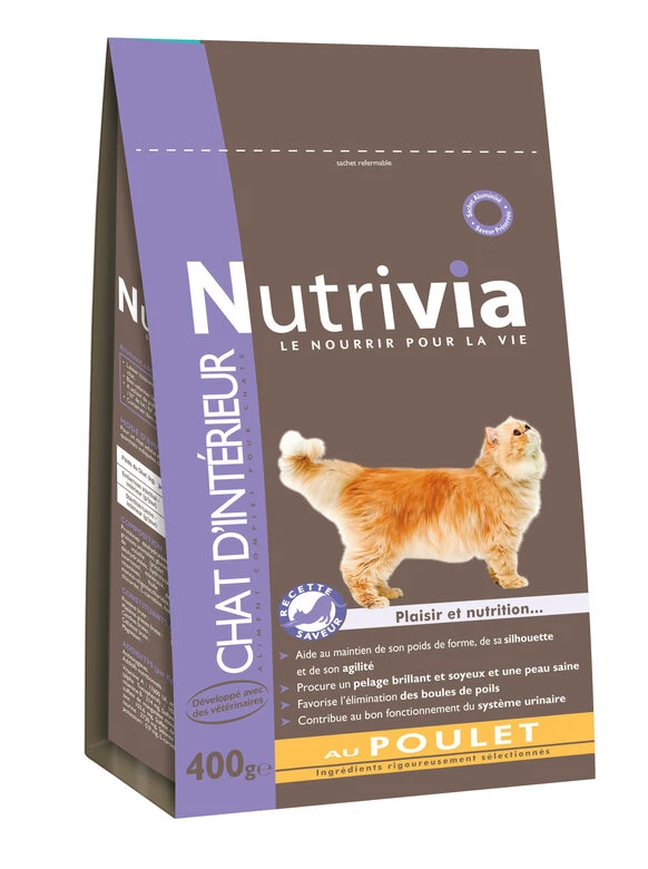 Nutrivia - Croquettes Au Poulet Pour Chat D'Intérieur 3 Nutrivia - Croquettes Au Poulet Pour Chat D'Intérieur