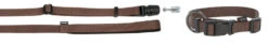 Goleygo - Ensemble Laisse Collier Et Goupille Marron Pour Chien - M