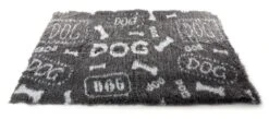 Martin Sellier - Tapis Plat Petbed Dog Gris Et Blanc Pour Chien - 75x100cm