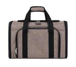 Wouapy - Sac De Transport Camping Beige Pour Chien - 45x25x28cm