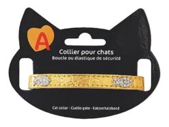 Animalis - Collier Fantaisie Poisson Pour Chat - Or