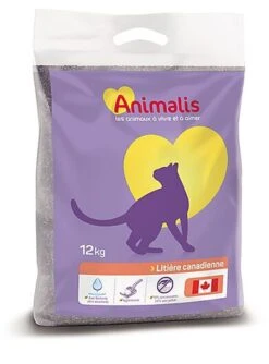 Animalis - Litière Canadienne Agglomérante Pour Chat - 12Kg