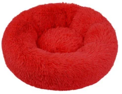 Wouapy - Corbeille Ronde Moelleuse Rouge Pour Chien - 60cm