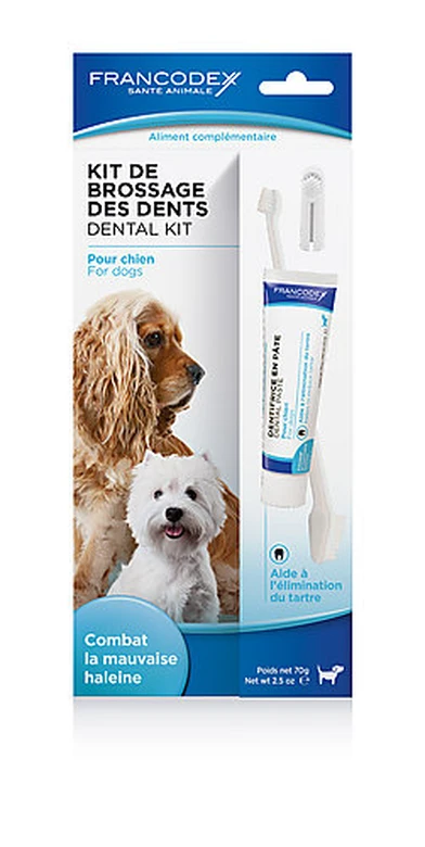 Francodex - Kit De Brossage Des Dents Pour Chien 3 Francodex - Kit De Brossage Des Dents Pour Chien