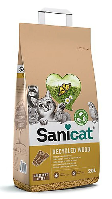 Sanicat - Litière Naturelle Absorbante Multipet De Bois Recyclé Pour Chat Et Rongeur - 20L 3 Sanicat - Litière Naturelle Absorbante Multipet De Bois Recyclé Pour Chat Et Rongeur - 20L