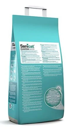 Sanicat - Litière Agglomerante Blanche à L'Oxygene Actif Pour Chat - 20L -Chats Chiens Articles Magasin 63963