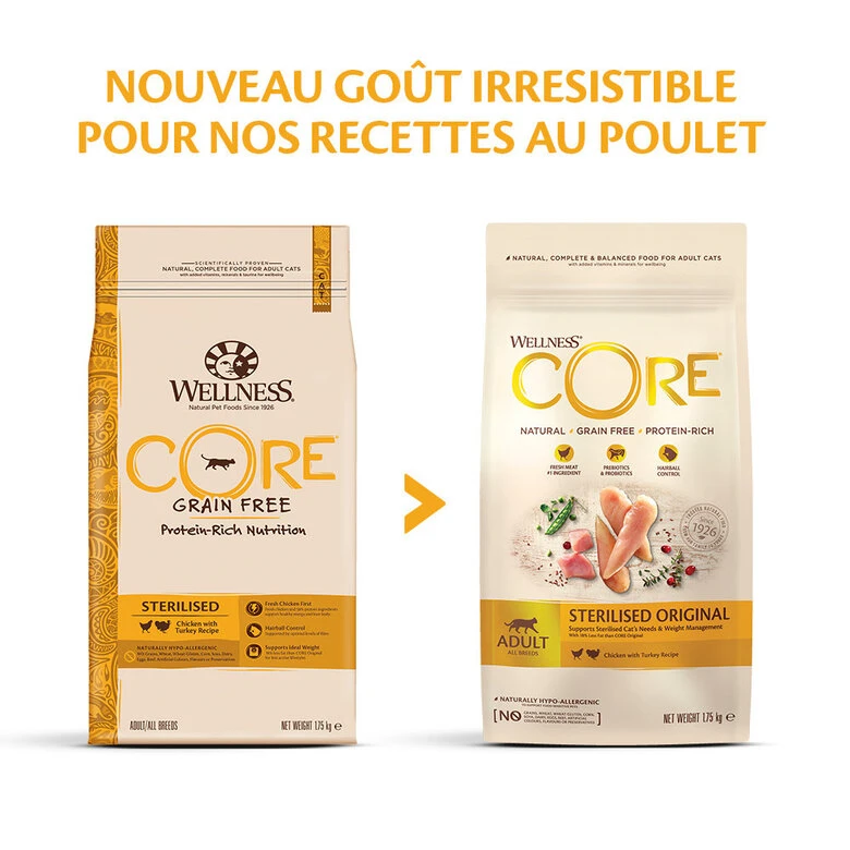 Wellness CORE - Croquettes Sterilised Poulet Et Dinde Pour Chat - 1,75Kg 6 Wellness CORE - Croquettes Sterilised Poulet Et Dinde Pour Chat - 1,75Kg – Image 4