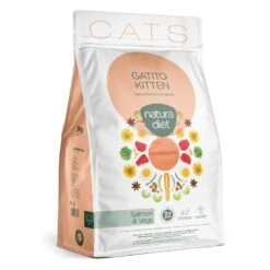 Natura Diet - Croquettes Kitten Au Saumon Pour Chaton - 3Kg