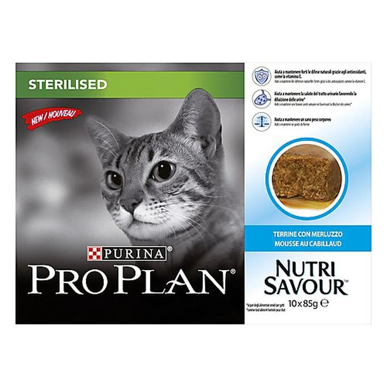 Pro Plan - Pâtée En Mousse NutriSavour Au Cabillaud Pour Chat - 10x85g 3 Pro Plan - Pâtée En Mousse NutriSavour Au Cabillaud Pour Chat - 10x85g