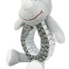 Animalis - Jouet Peluche Et Corde Anneau Tressée Rhinocéros Pour Chien - 32cm