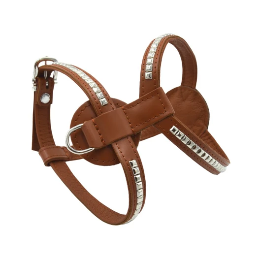 Comme Un Roi - Harnais Bulldog Cuir So Chic Caramel Pour Chien - L