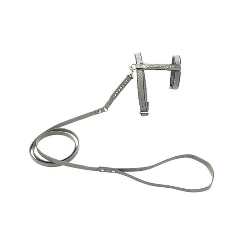 Comme Un Roi - Harnais Et Laisse Cuir So Nature Gris Pour Chat - TU 3 Comme Un Roi - Harnais Et Laisse Cuir So Nature Gris Pour Chat - TU