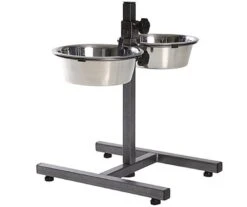 Trixie - Bar à Aliments Avec Gamelles Noir Pour Chien - 2×1,8L