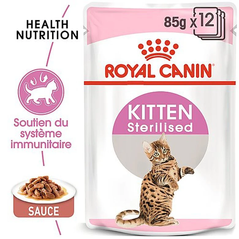 Royal Canin - Sachets Kitten Sterilised En Sauce Pour Chaton - 12x85g 4 Royal Canin - Sachets Kitten Sterilised En Sauce Pour Chaton - 12x85g – Image 2