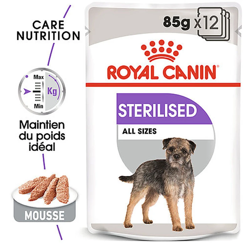 Royal Canin - Sachets Sterilised En Mousse Pour Chien - 12X85g 4 Royal Canin - Sachets Sterilised En Mousse Pour Chien - 12X85g – Image 2