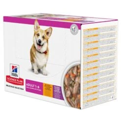 Hill's Science Plan - Sachets Repas Adult Small & Mini Au Poulet Et Bœuf Pour Chien - 12x80g