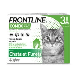 Frontline Combo - Pipettes Antiparasitaires Élimine Les Puces Pour Chat - 3x0,5ml