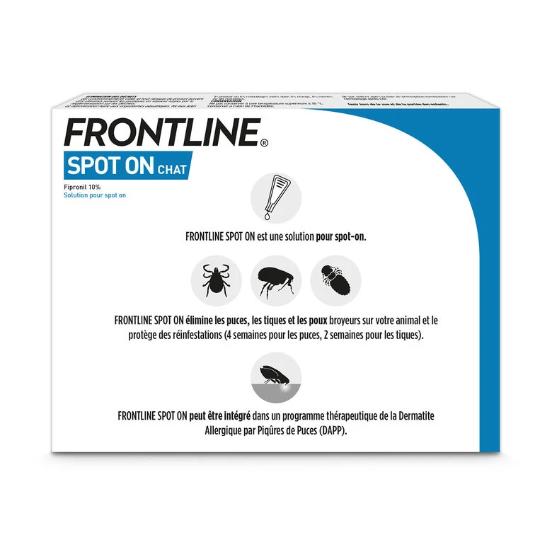 Frontline - Pipettes Antiparasitaires Traitement Prévention Pour Chat - 4x0,5ml 4 Frontline - Pipettes Antiparasitaires Traitement Prévention Pour Chat - 4x0,5ml – Image 2