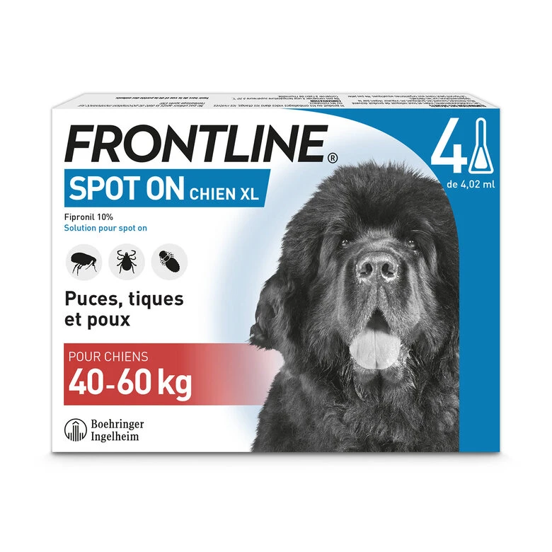 Frontline - Pipettes Antiparasitaire Pour Chien De 40 à 60kg - 4x4,02ml 3 Frontline - Pipettes Antiparasitaire Pour Chien De 40 à 60kg - 4x4,02ml