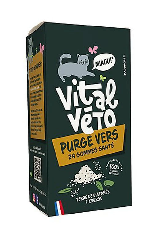 Vitalvéto - Gommes Santé Purge Vers Pour Chat - 24g 3 Vitalvéto - Gommes Santé Purge Vers Pour Chat - 24g